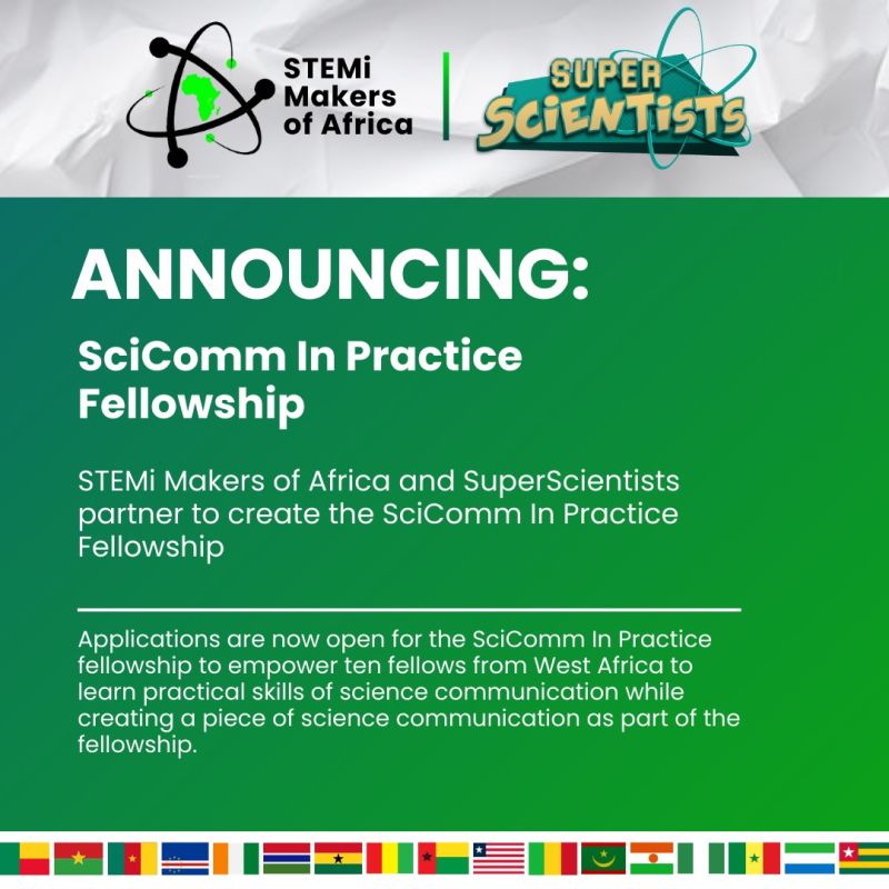 SciComm In Practice Fellowship For African scientists and science communicators