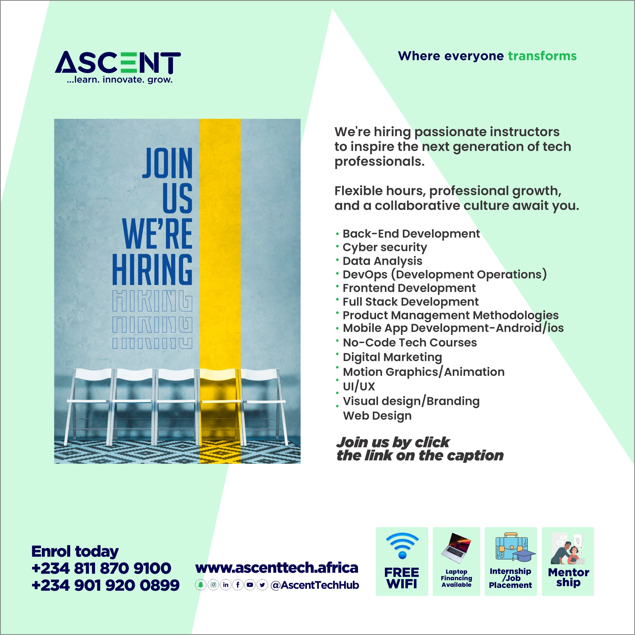 Ascent Tech Hub is Hiring Tech Tutors