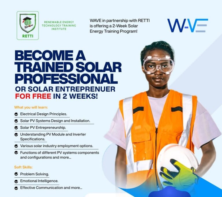 RETTI X WAVE Solar Panel Installation and Employability Training Program 2024