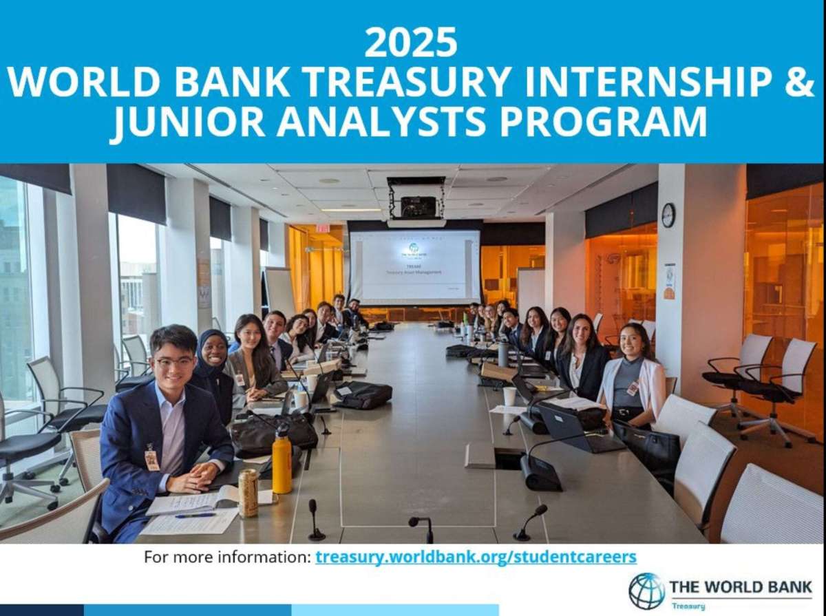 World Bank Treasury Summer Paid Internship Program 2025