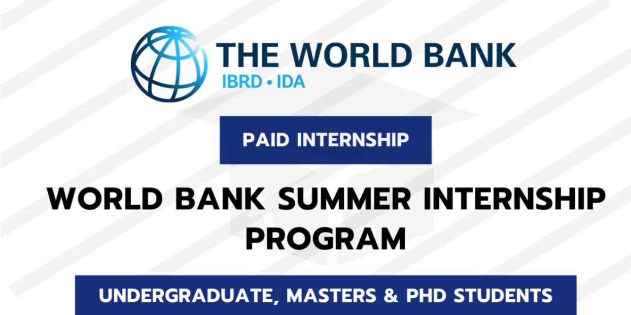 World Bank Treasury Summer Paid Internship Program 2025