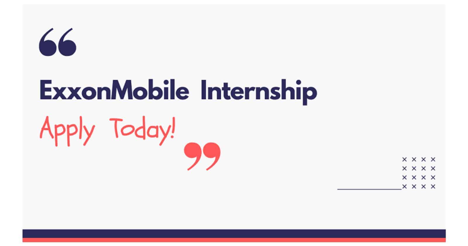 ExxonMobil Graduate Internship 2024 For Nigerians( Paid)