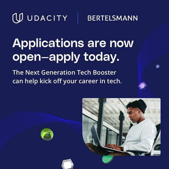 Call For Application: Bertelsmann-Udacity Next Generation Tech Booster Scholarship 2025