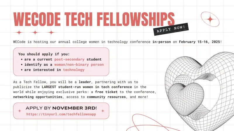 Harvard WECode College Conference Tech Fellowship 2025