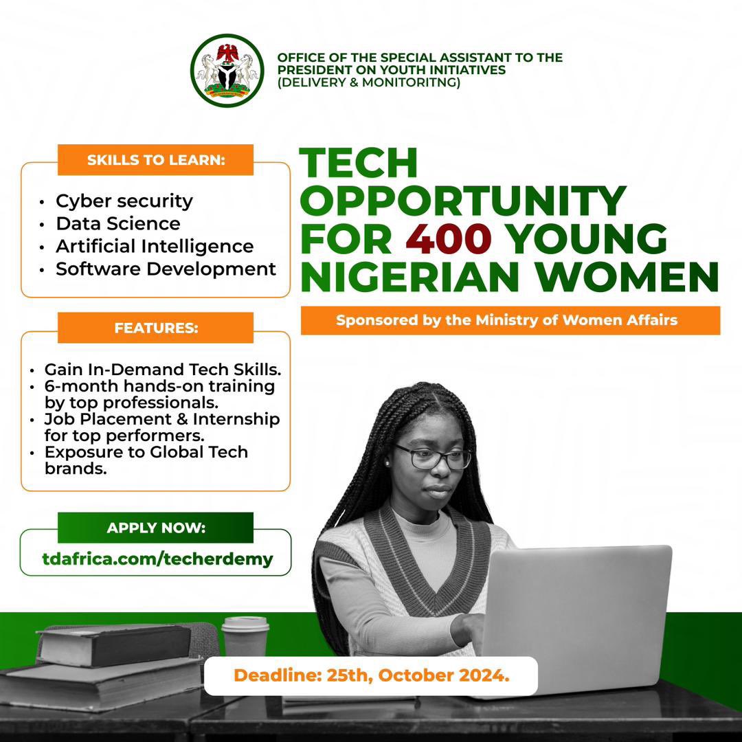 TecHERdemy Tech Opportunity 2024 For Nigerian Women 