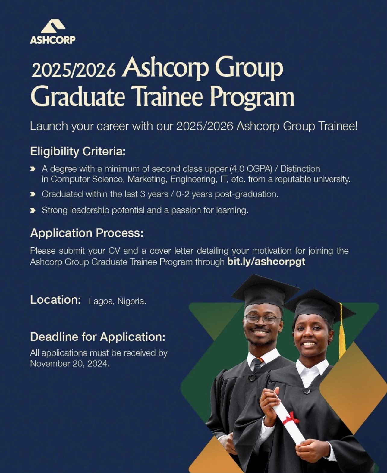 Ashcorp Group 2025/2026 Graduate Trainee Program