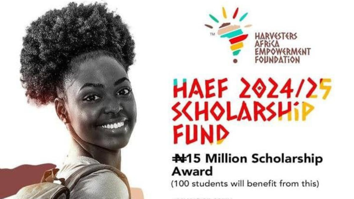 Harvesters Africa Empowerment Foundation Scholarship | ₦15m Fund