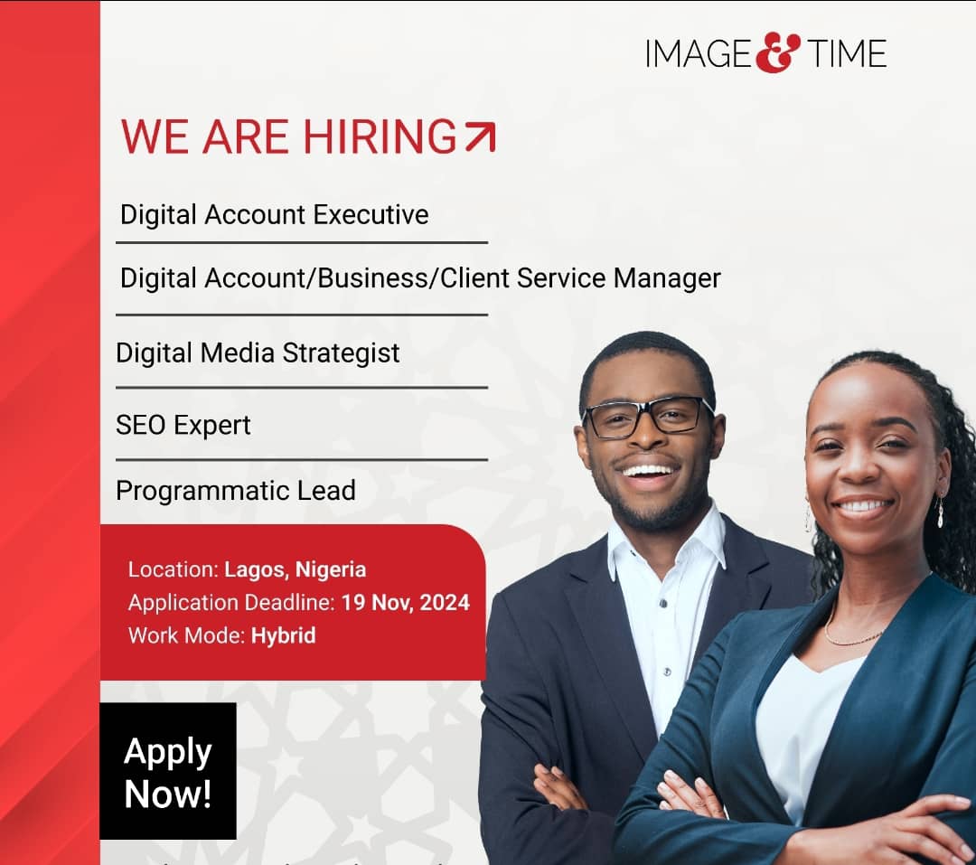 Apply Now: Image & Time is Hiring for the Following Roles