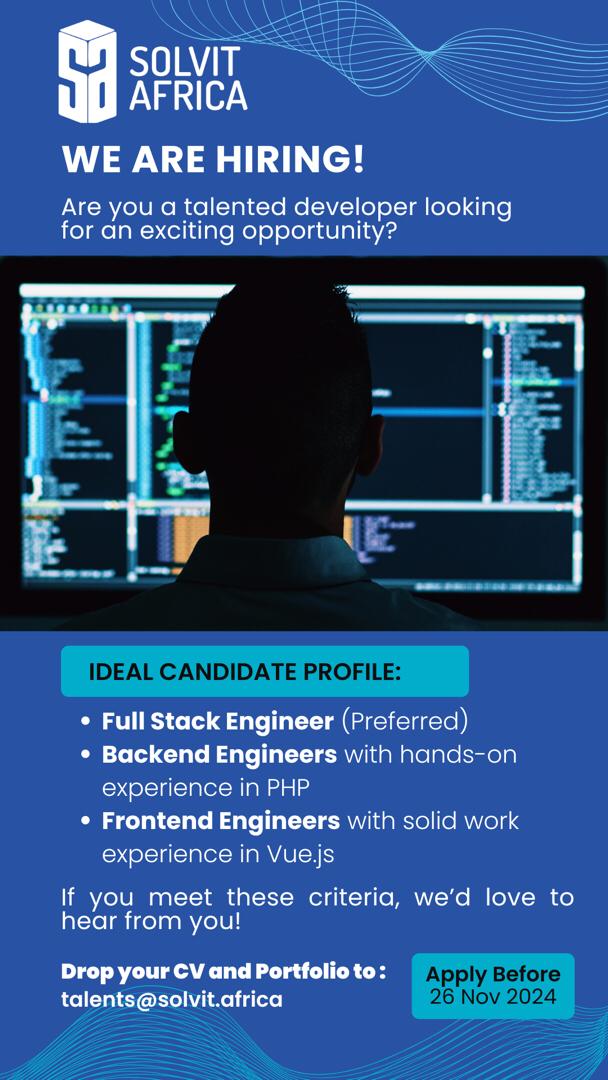 Solvit Africa Dev Recruitment 2024