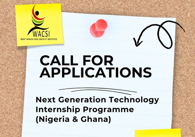 WACSI Next Generation Technology Internship Programme 2025