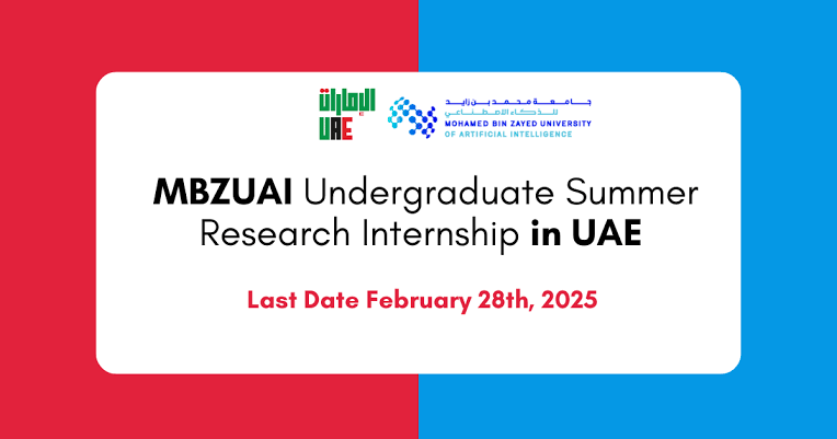 Mohamed bin Zayed Research Internship Program 2025 in UAE {Fully Funded}