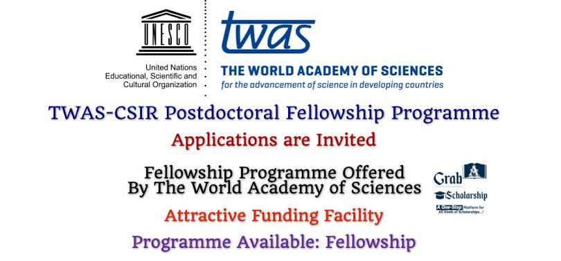 TWAS-CSIR Postgraduate Fellowship 2025 for Developing Countries