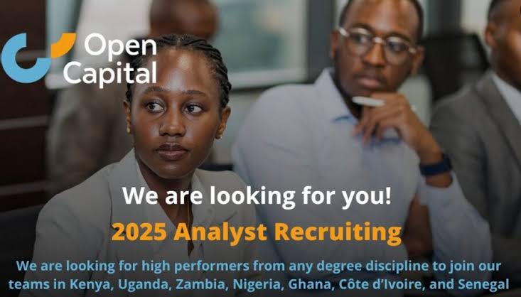 2025 Open Capital Analyst Program for Young African Graduates