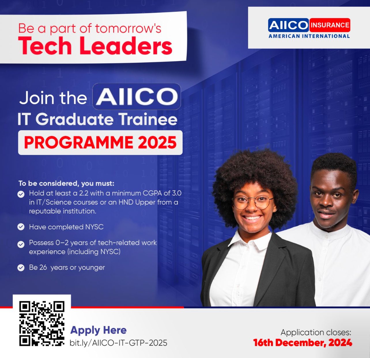 IT Graduate Trainee Program 2025 at AIICO Insurance