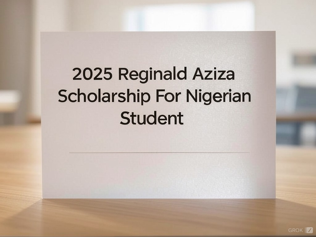 Call for Applications: Reginald Aziza Scholarship For Nigerian Student 2025