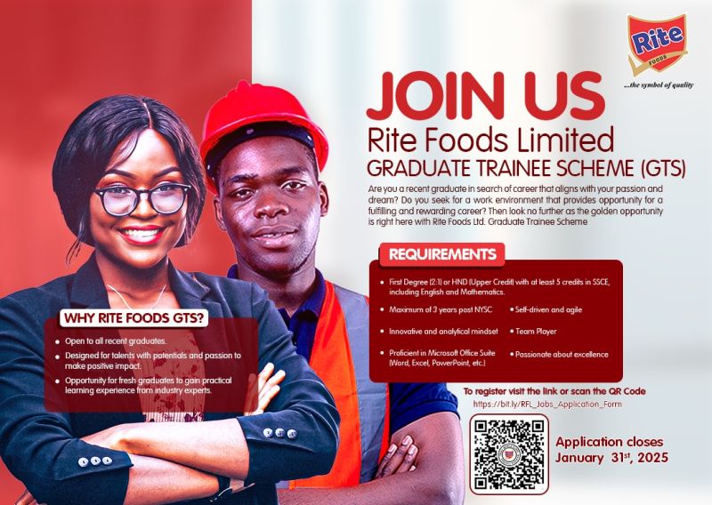 2025 graduate trainee program at rite foods