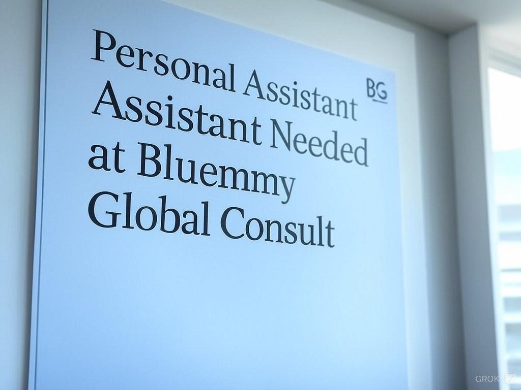 Personal Assistant Needed at Bluemmy Global Consult