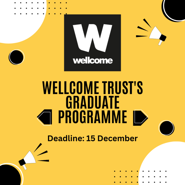 Wellcome Trust 2025 General Graduate Development Programme