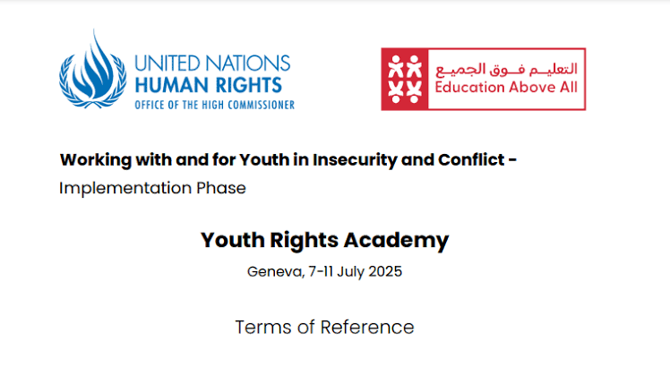 Youth Rights Academy 2025 by OHCHR-EAA in Switzerland | Fully Funded 