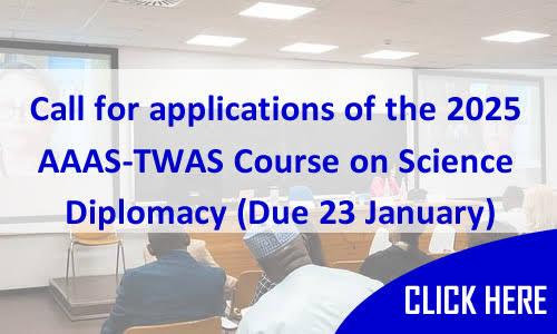 Science Diplomacy Training Program 2025 by AAAS-TWAS in Italy 