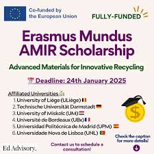 2025/27 Erasmus Mundus AMIR Scholarship (Fully Funded)