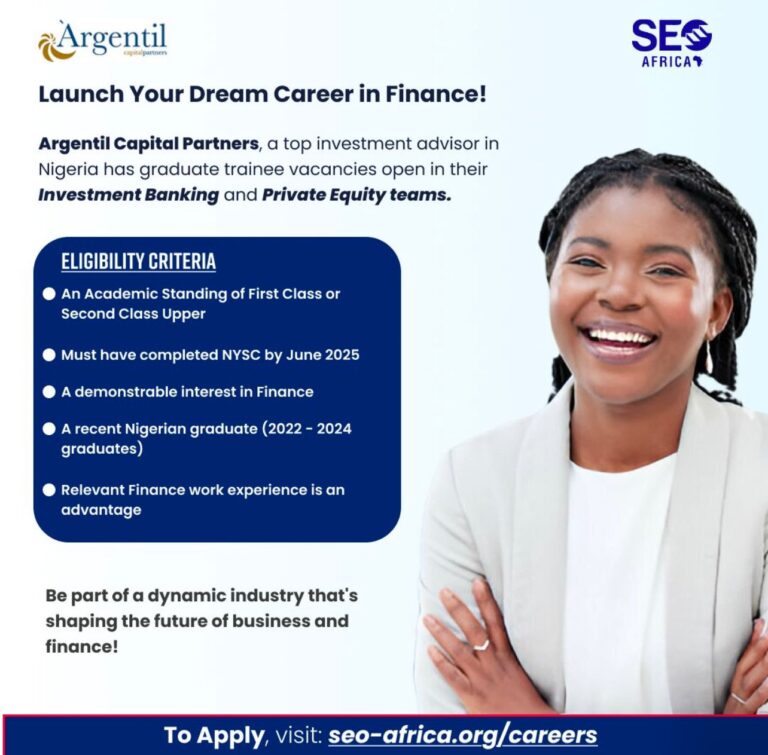 Graduate Trainee Opportunity at Argentil Capital Partners!