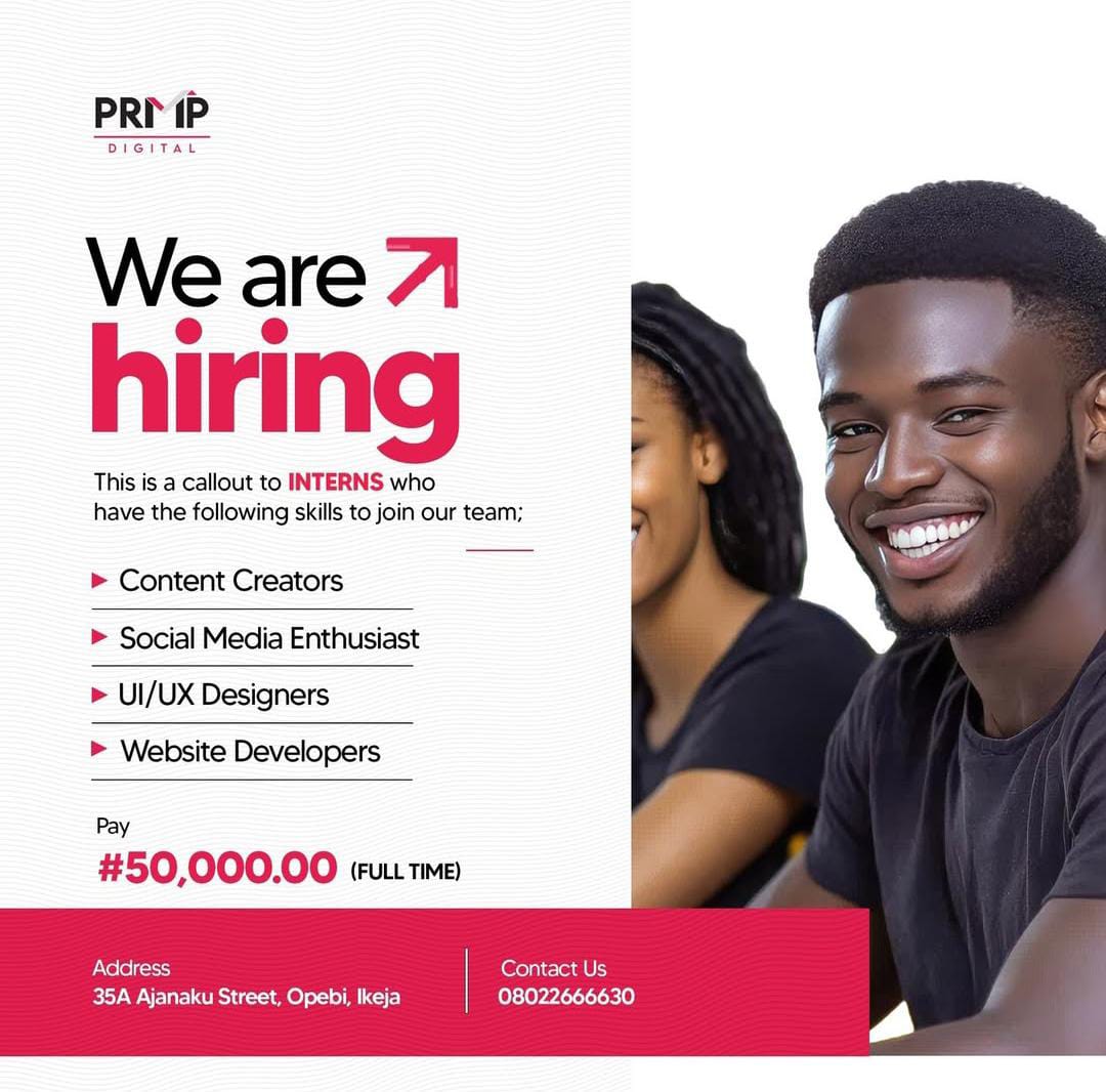 Hiring For INTERNS At PRMP Digital