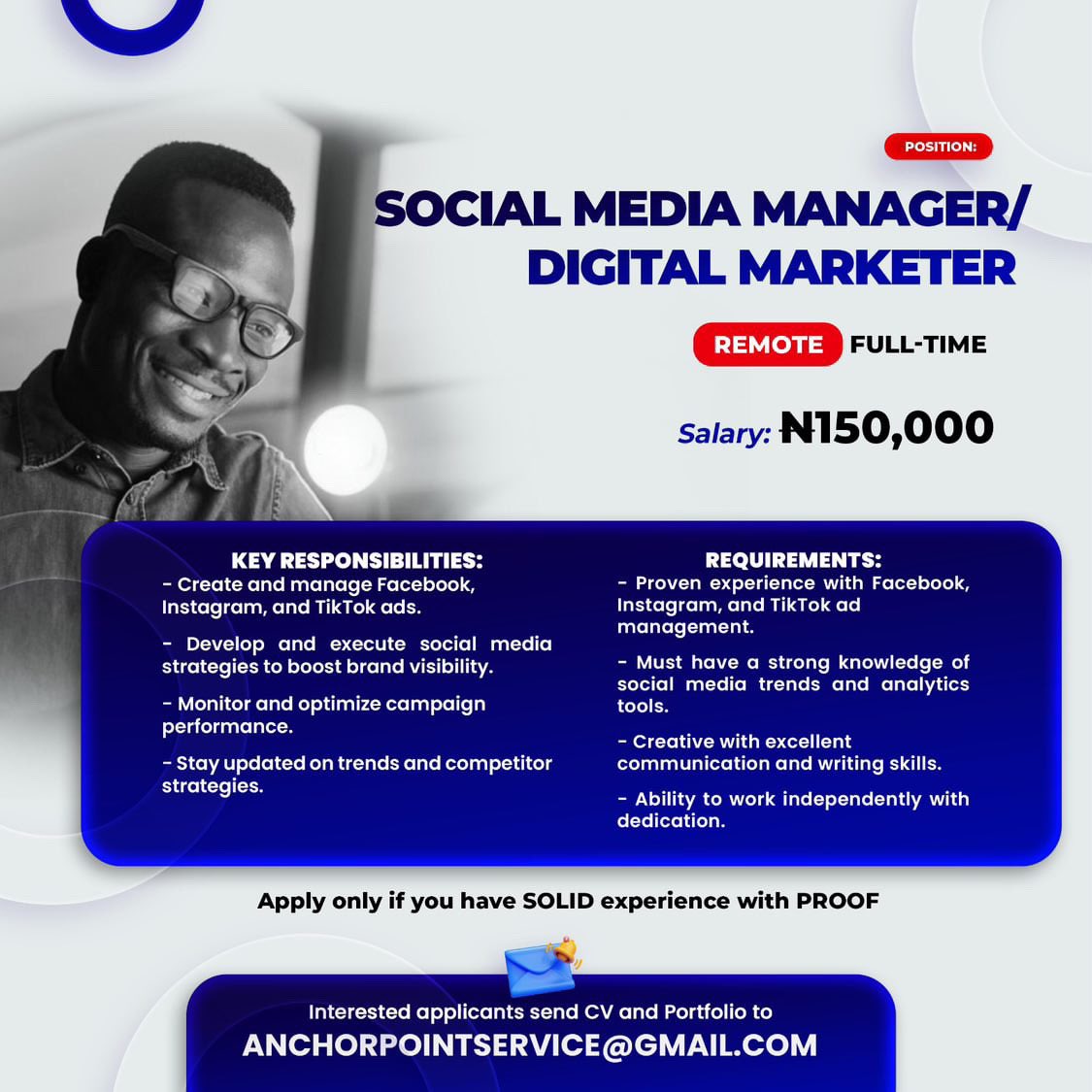 Hiring For Social Media Manager/Digital Marketer