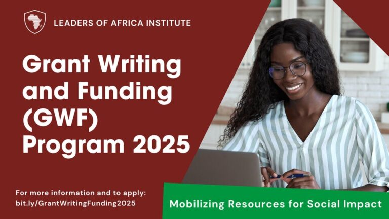 Leader of Africa Institute Grant Writing and Funding