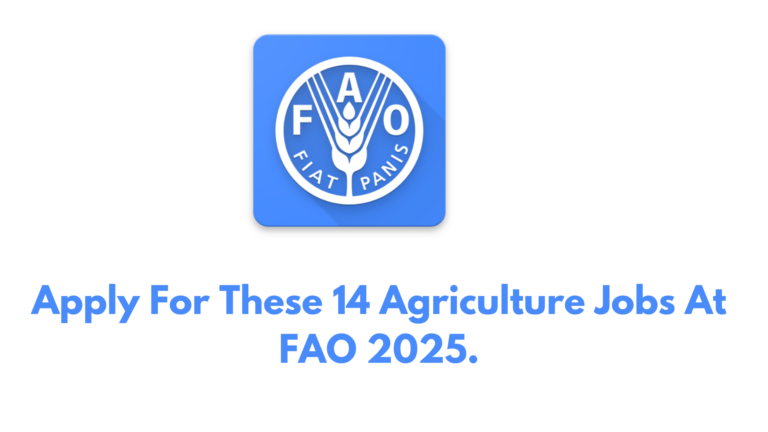 Apply For These 14 Agriculture Jobs At FAO 2025