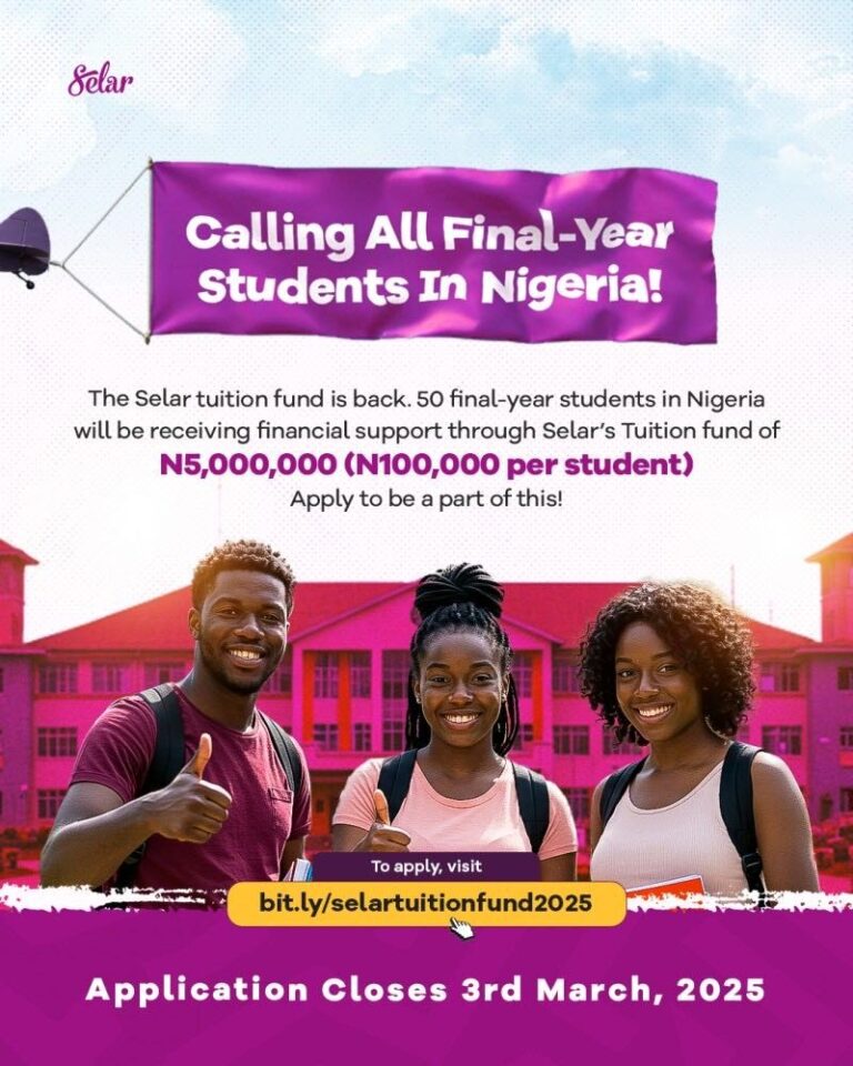 Selar Tuition Support Project For Nigerians