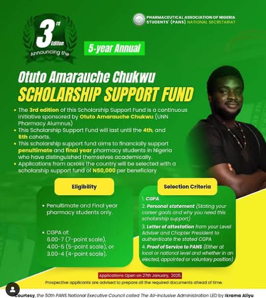 Otuto Amarauche Chukwu Scholarship Support Fund 2025